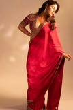 Red Soft Rangoli Silk Saree with Sequins Embroidery Work