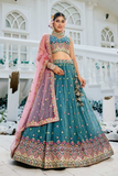 Tissue Embroidered Lehenga Choli with Dupatta