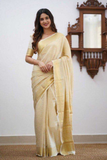 Golden Lichi Silk Organic Banarasi Saree