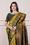 Patola Silk Saree with Elephant & Bird Motifs