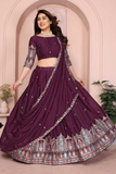 Star Georgette Embroidered Lehenga Set
