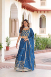 Rajwadi Heritage Vichitra Silk Embroidered Lehenga Choli Set with Dupatta