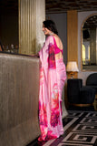 Light Pink Satin Glow Printed Silk Saree