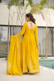 Yellow Zaria Bloom Gown Set