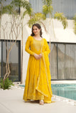 Yellow Zaria Bloom Gown Set