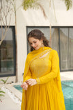 Yellow Zaria Bloom Gown Set