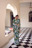 Green Marbel Floral Print Saree