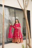 Red Heavy Border Gown