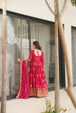 Red Heavy Border Gown